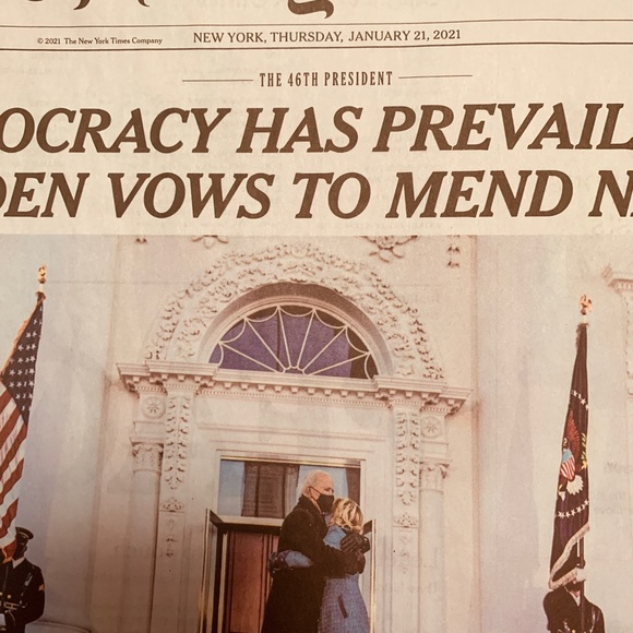 Collectible New York Times Biden Jan 21, 2021 NEW - Picture 2 of 3